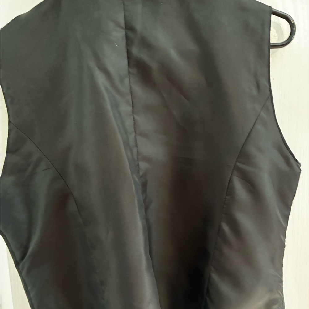 Black Leather vest Size Medium - Picture 4 of 5